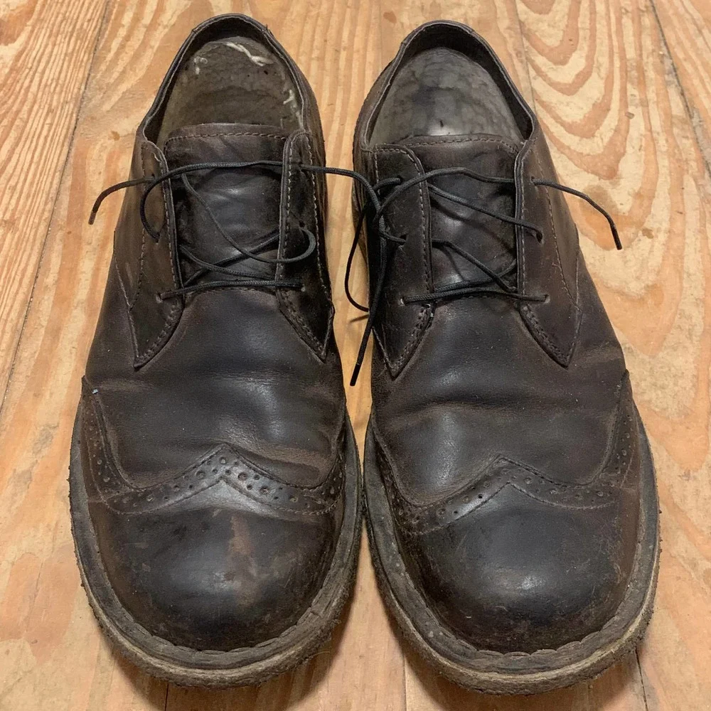 UGG Men’s Size 9 Brown Leather‎ Brogue Oxfords Crepe Soles
